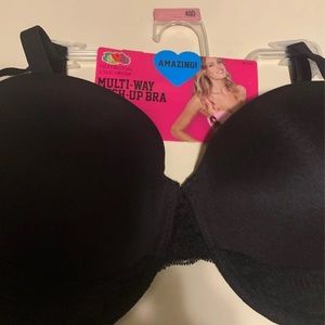 NWT Black Push Up Bra Fruit of the Loom